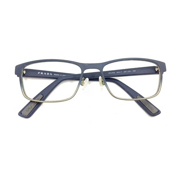 Prada VPS 50G U6T-1O1 Blue Gray Red Eyeglasses Frames 53-17 140 Italy Men Women - Picture 12 of 12